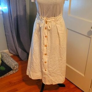 Linen Paper Bag Skirt